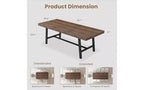 Tavolo da pranzo allungabile in MDF con struttura in metallo 160-210x76 cm