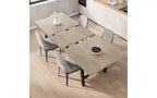 Tavolo da pranzo allungabile in MDF con struttura in metallo 160-210x76 cm