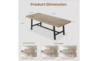 Tavolo da pranzo allungabile in MDF con struttura in metallo 160-210x76 cm