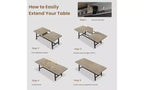 Tavolo da pranzo allungabile in MDF con struttura in metallo 160-210x76 cm