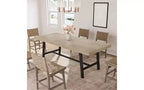 Tavolo da pranzo allungabile in MDF con struttura in metallo 160-210x76 cm