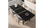Tavolo da pranzo allungabile in MDF con struttura in metallo 160-210x76 cm