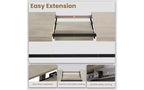 Tavolo da pranzo allungabile in MDF con struttura in metallo 160-210x76 cm