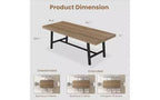 Tavolo da pranzo allungabile in MDF con struttura in metallo 160-210x76 cm