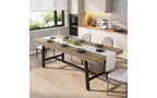 Tavolo da pranzo allungabile in MDF con struttura in metallo 160-210x76 cm