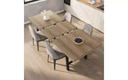 Tavolo da pranzo allungabile in MDF con struttura in metallo 160-210x76 cm