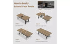 Tavolo da pranzo allungabile in MDF con struttura in metallo 160-210x76 cm