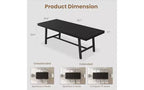 Tavolo da pranzo allungabile in MDF con struttura in metallo 160-210x76 cm