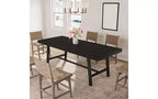 GustoWave 63-83 Extendable Dining Table, Industrial Rectangular Kitchen Table for 6-8 People, Heavy Duty Metal Frame