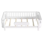Letto a piattaforma per bambini in compensato di pino MDF con sponde staccabili 78,7''x41,5''x24''