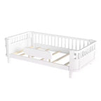 Letto a piattaforma per bambini in compensato di pino MDF con sponde staccabili 78,7''x41,5''x24''