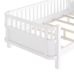 Letto a piattaforma per bambini in compensato di pino MDF con sponde staccabili 78,7''x41,5''x24''