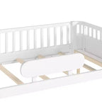 Letto a piattaforma per bambini in compensato di pino MDF con sponde staccabili 78,7''x41,5''x24''