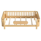 Letto a piattaforma per bambini in compensato di pino MDF con sponde staccabili 78,7''x41,5''x24''