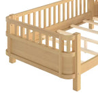 Letto a piattaforma per bambini in compensato di pino MDF con sponde staccabili 78,7''x41,5''x24''