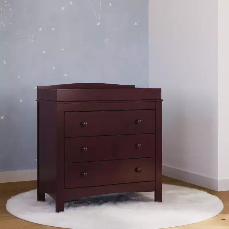 Wood 3-Drawer Chest with Removable Changing Topper 32''x18''x42''