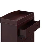 Cassettiera in legno a 3 cassetti con fasciatoio rimovibile 81x46x107 cm