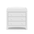 Cassettiera in legno a 3 cassetti con fasciatoio rimovibile 81x46x107 cm