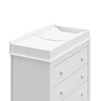 Cassettiera in legno a 3 cassetti con fasciatoio rimovibile 81x46x107 cm