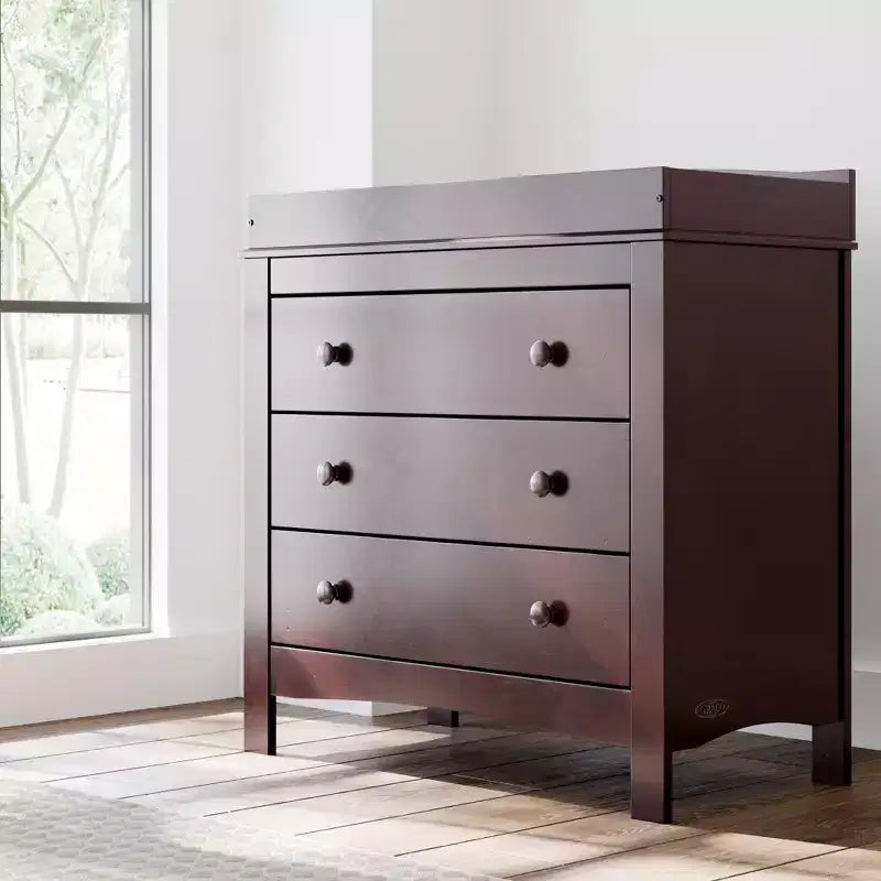 Wood 3-Drawer Chest with Removable Changing Topper 32''x18''x42''