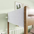 Letto a castello in legno di gomma, due letti singoli, 200x107x165 cm