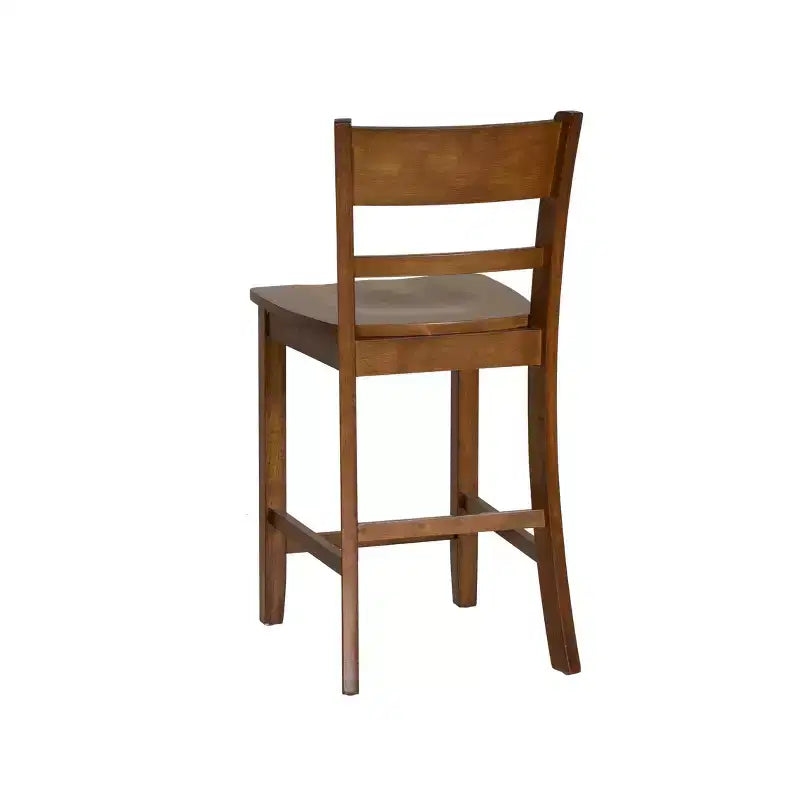 Rubberwood Counter Height Barstool with Slat Back 24''