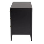 Baxton Studio Primrose Fluted Wood 6 Drawer Dresser Black