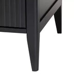 Cassettiera a 6 cassetti in legno dell'albero della gomma con pannelli scanalati e gambe affusolate 47''