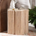 Tavolino finale in tessuto di erba con telaio in MDF 16''x16''x18.1''