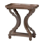 Tavolino in MDF con ripiano inferiore e gambe a gradini 56x37,5x61 cm