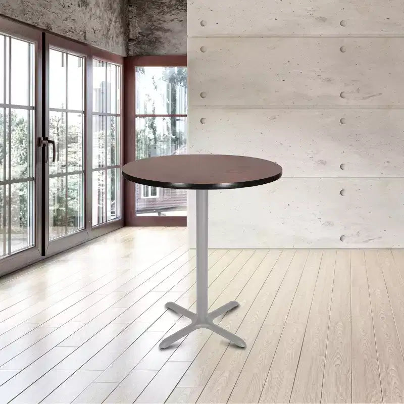 Hampden Furnishings 42" Bennet Collection Round with X Base Dining Bar Height Table