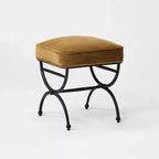 Upholstered Ottoman With Metal Legs- Threshold designed with Studio McGee