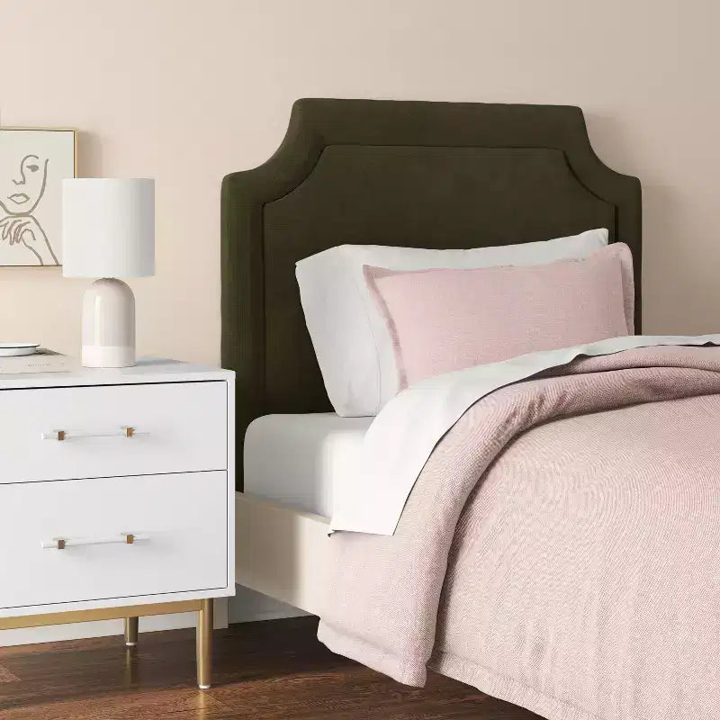 Hardwood Twin Wall-Mounted Upholstered Headboard 40.5''x33''