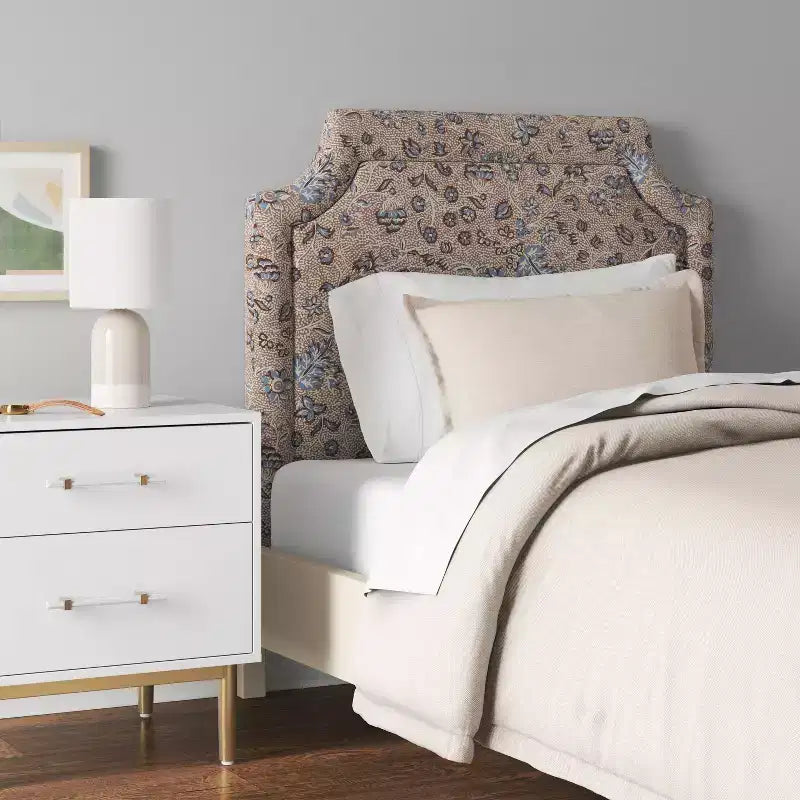 Hardwood Twin Wall-Mounted Upholstered Headboard 40.5''x33''